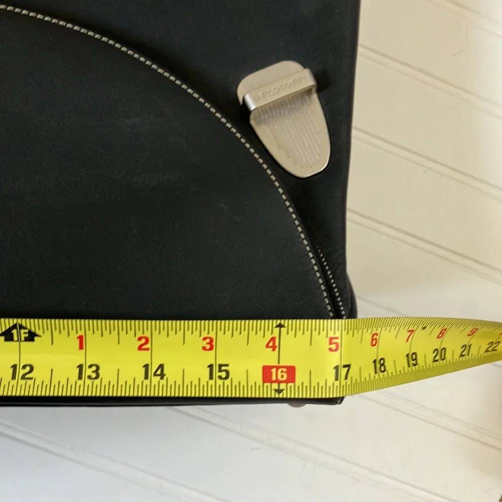ENRICO COVERI black leather briefcase